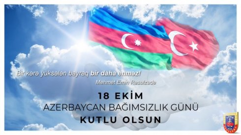 Türkiyənin Jandarma Baş Komandanlığı Azərbaycanı təbrik edib