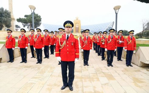 Azərbaycan Ali Hərbi Məktəbinin orkestr heyəti Türkiyəyə yola düşüb