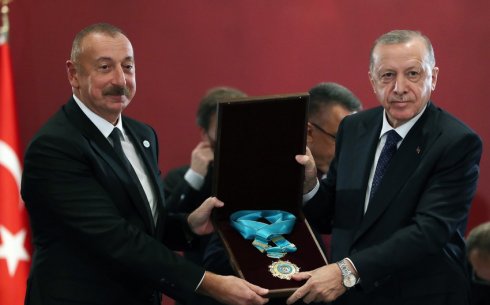 Prezident İlham Əliyevə Türk Dünyasının Ali Ordeni təqdim edilib