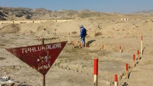 DSX azad edilmiş ərazilərdə aşkarlanan minaların sayını açıqlayıb