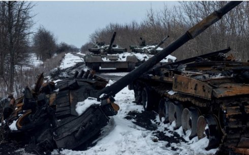 Ukrayna MN: "Rusiyanın daha 1 təyyarəsi, 6 PUA-sı, 2 helikopteri, 14 tankı məhv edilib