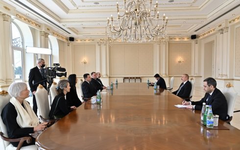Prezident İlham Əliyev Estoniya Parlamentinin sədrini qəbul edib